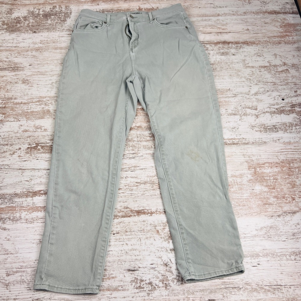 Sonoma Goods for Life Womens 10 Boyfriend Jeans Light Sage Green Relaxed Fit